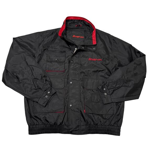 Snap On Tools Jacket Mens Size XL Technician Button Black Full Zip Utility NWOT - Picture 1 of 9